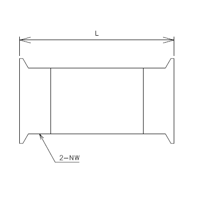 NW (KF) flange high vacuum selectable length full nipple